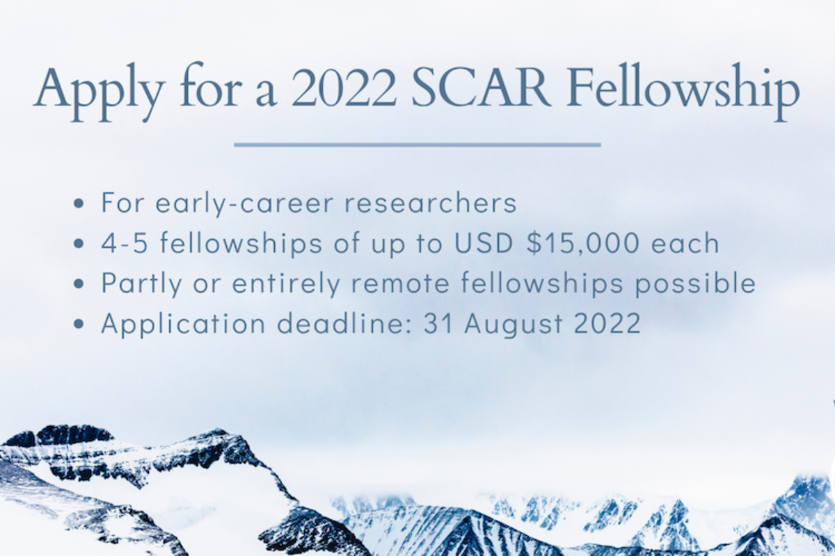 SCAR launches Antarctic Fellowship Opportunities for 2022